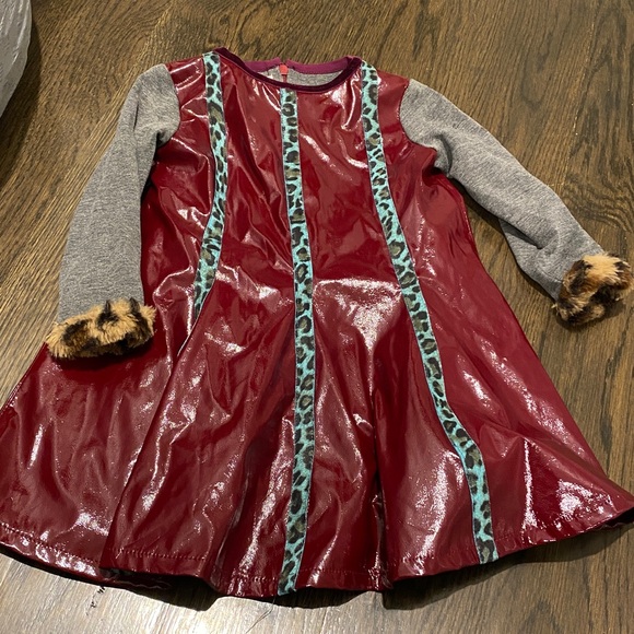 Pam con chocolate Faux Leather Dress Sz 2 - Picture 4 of 6